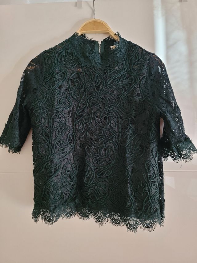 Blusa flores bordadas