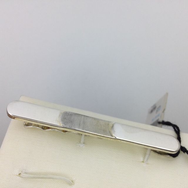 Clip de corbata de plata MATE/BRILLO nuevo