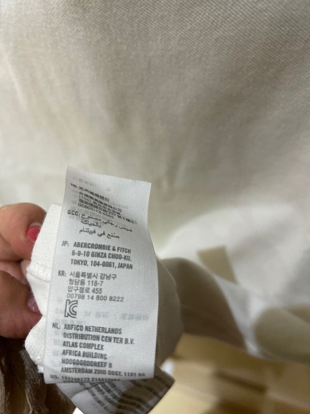 Polo blanco chico Abercrombie & Fitch talla M