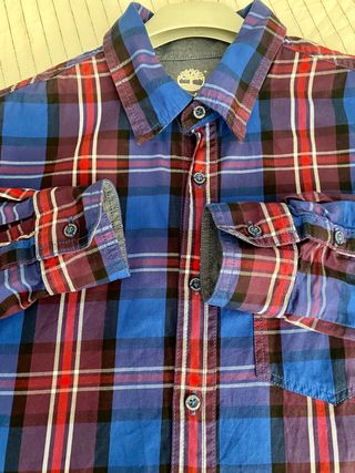 CAMISA CUADROS MARCA TIMBERLAND ORIGINAL.