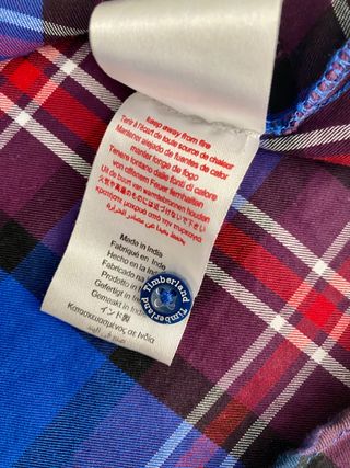 CAMISA CUADROS MARCA TIMBERLAND ORIGINAL.