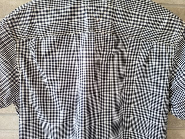 Camisa hombre cuadros manga corta XL