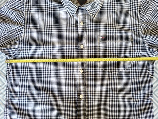 Camisa hombre cuadros manga corta XL