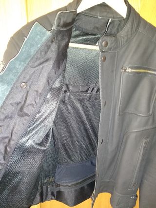 Chaqueta piel café racer moto