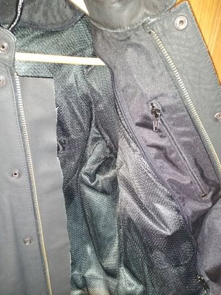 Chaqueta piel café racer moto