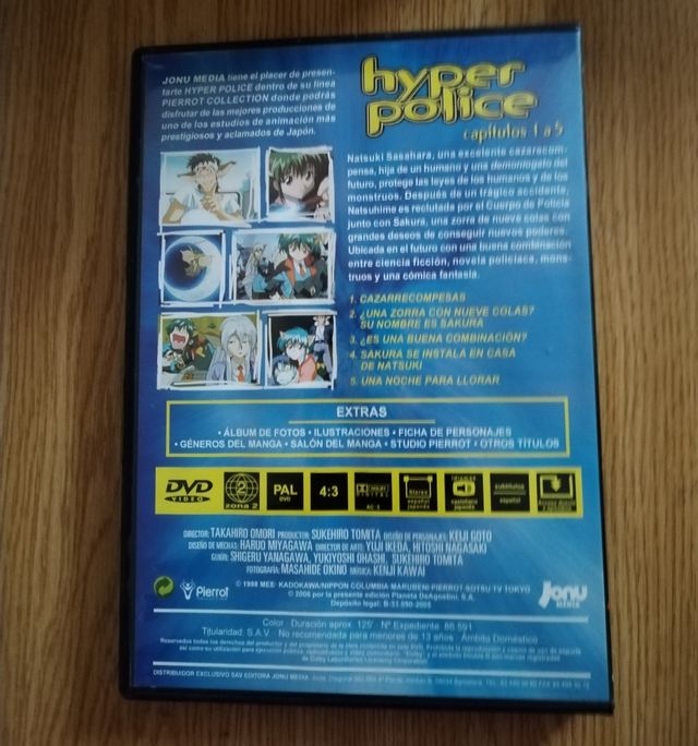 Comics +DVD Manga "Hyper Police"SOLO HOY