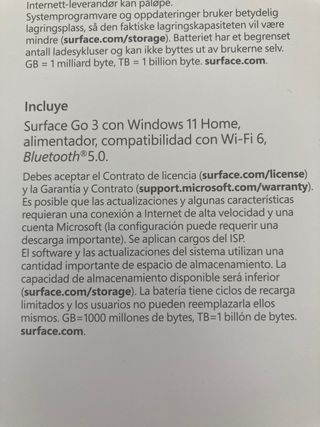 SSD Microsoft Surface Go 3 i3 da 8 GB e 128 GB