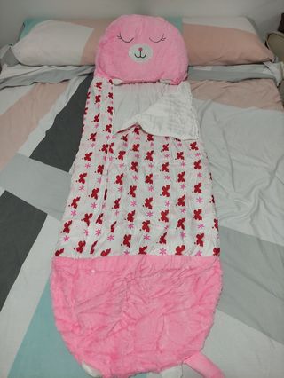 Saco de dormir niñ@s gato rosa