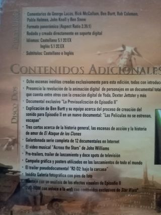 DVD Star Wars II masterizada