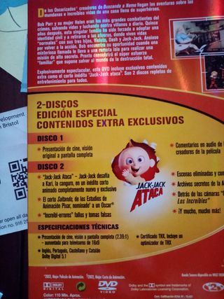 DVD Los Increíbles Edición Especial