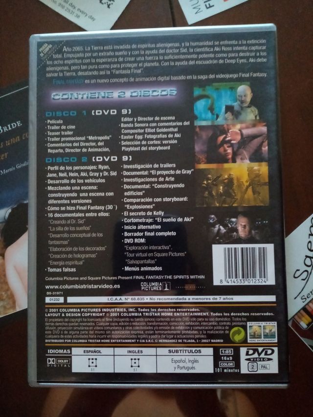 DVD película Final Fantasy
