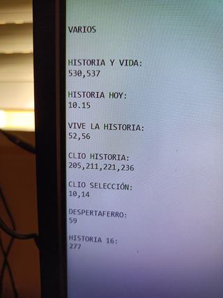 Revistas varias historia