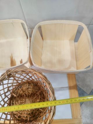 Frutero macetero cesta vaciabolsillos mimbre bambú