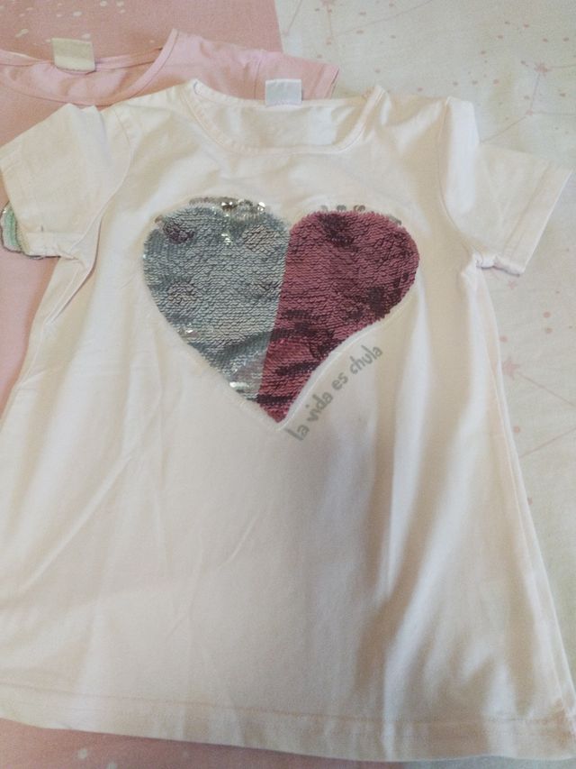 Lote 3 camisetas brillos 9-10 años