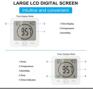 RELOJ DE BAÑO, DUCHA / IMPERMEABLE