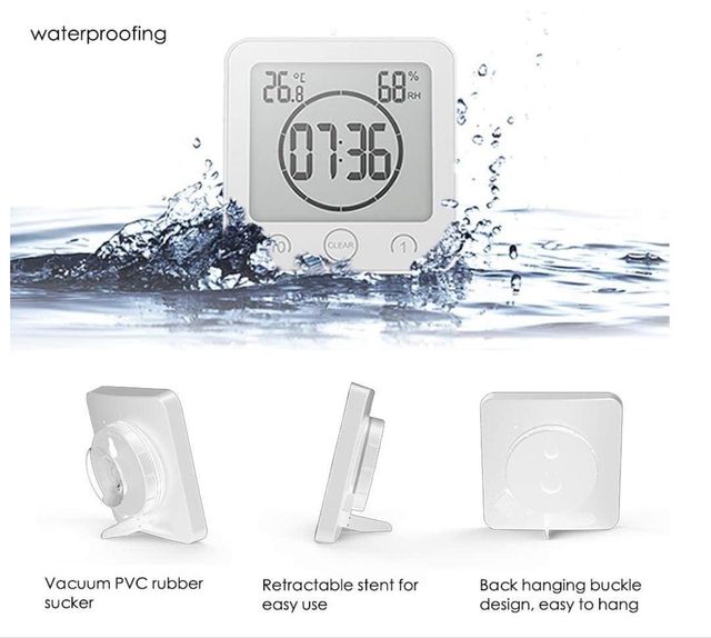 RELOJ DE BAÑO, DUCHA / IMPERMEABLE