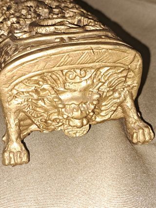 ANTIGUA CAJA CHINA DE FINALES S. XIX, DE PIEDRA O