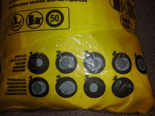 Cadenas textiles para ruedas del coche nieve