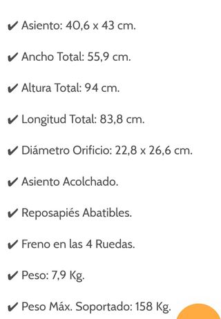 Silla de ducha con ruedas