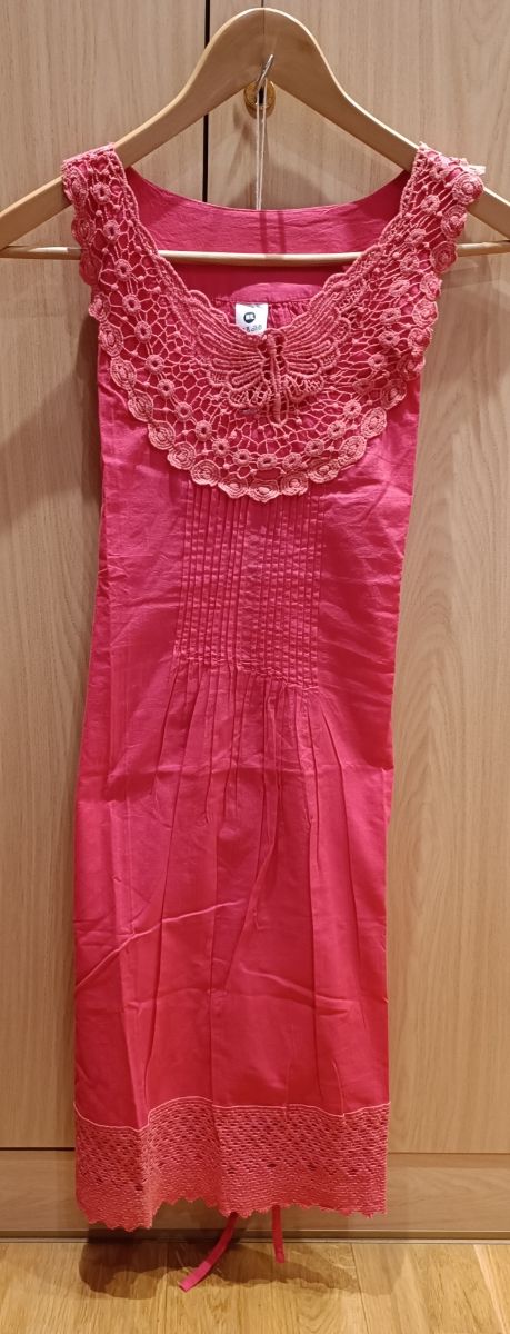 Vestido fuxia algodón 