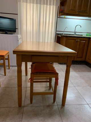 Mesa madera de roble extensible