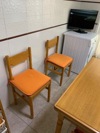 Mesa madera de roble extensible