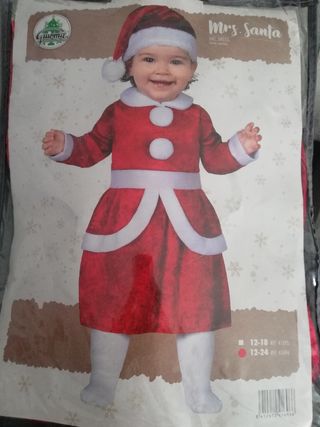DISFRAZ MAMÁ NOEL NIÑA-BEBÉ