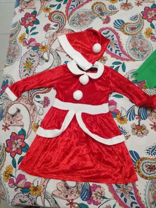 DISFRAZ MAMÁ NOEL NIÑA-BEBÉ