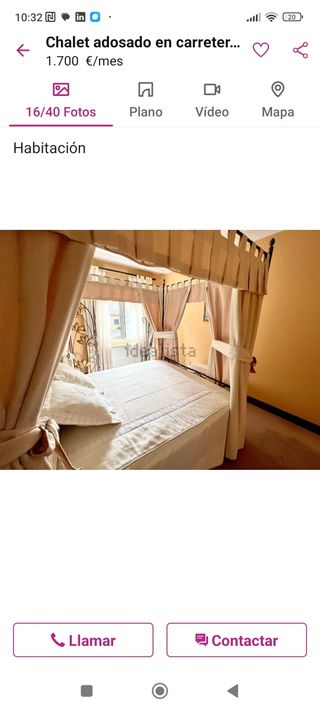 Cama de forja con dosel