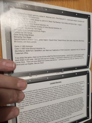 Manual SNES mechwarrior
