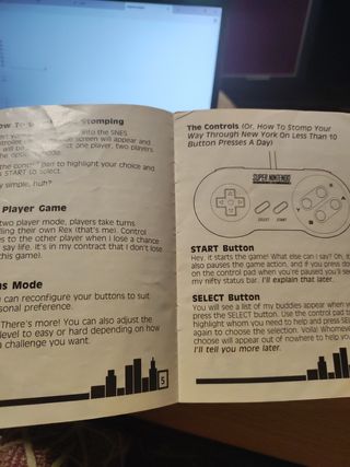 Manual SNES were back dinosaur
