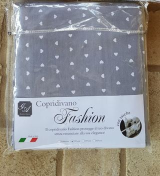 Copridivano 2 posti grigio