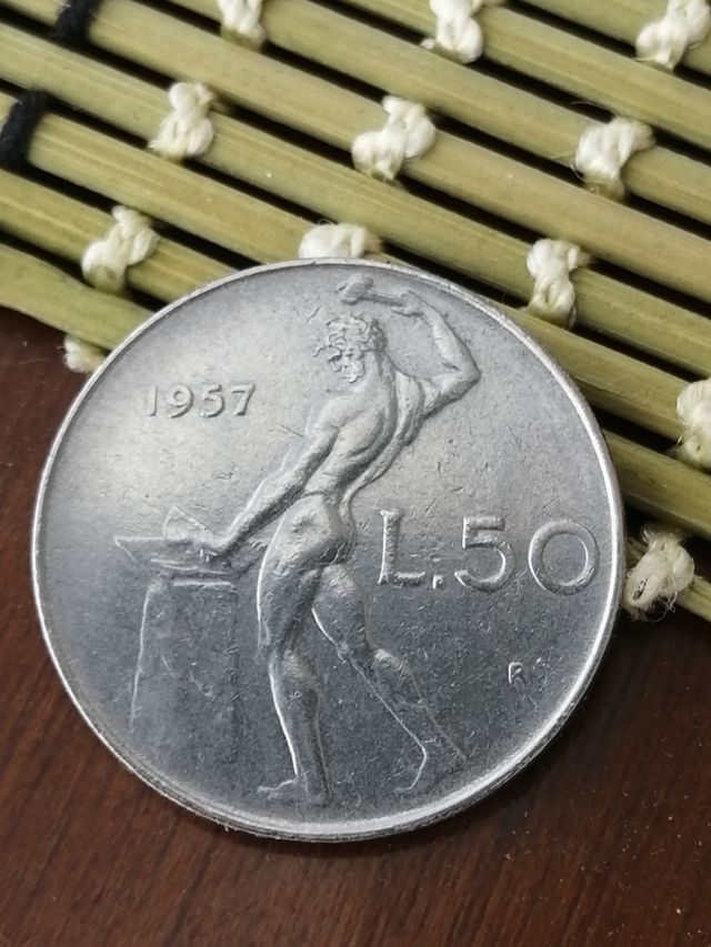 50 Lire 1957 Repubblica Italiana