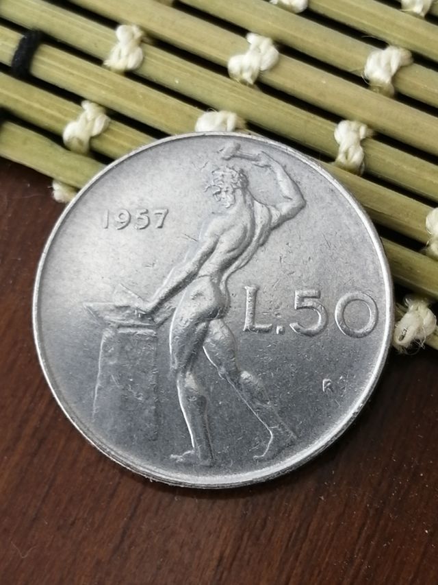50 Lire 1957 Repubblica Italiana