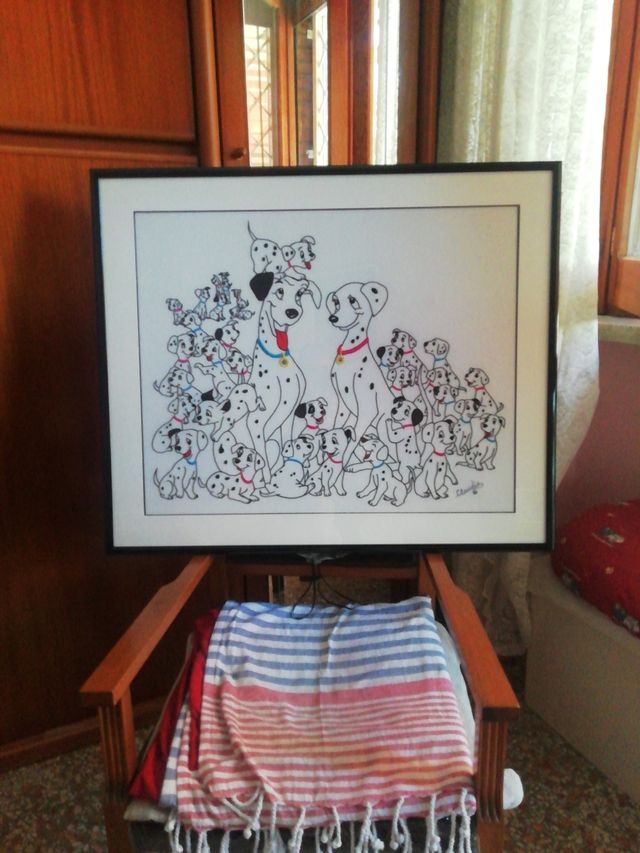 #Quadro ricamato a mano #La carica dei 101 #