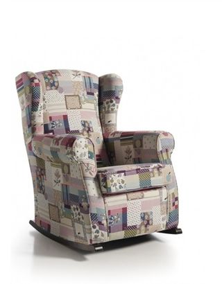 Mecedora orejera Patchwork