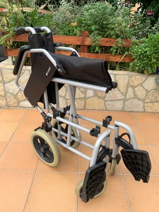 🟢 silla de ruedas aluminio de paseo