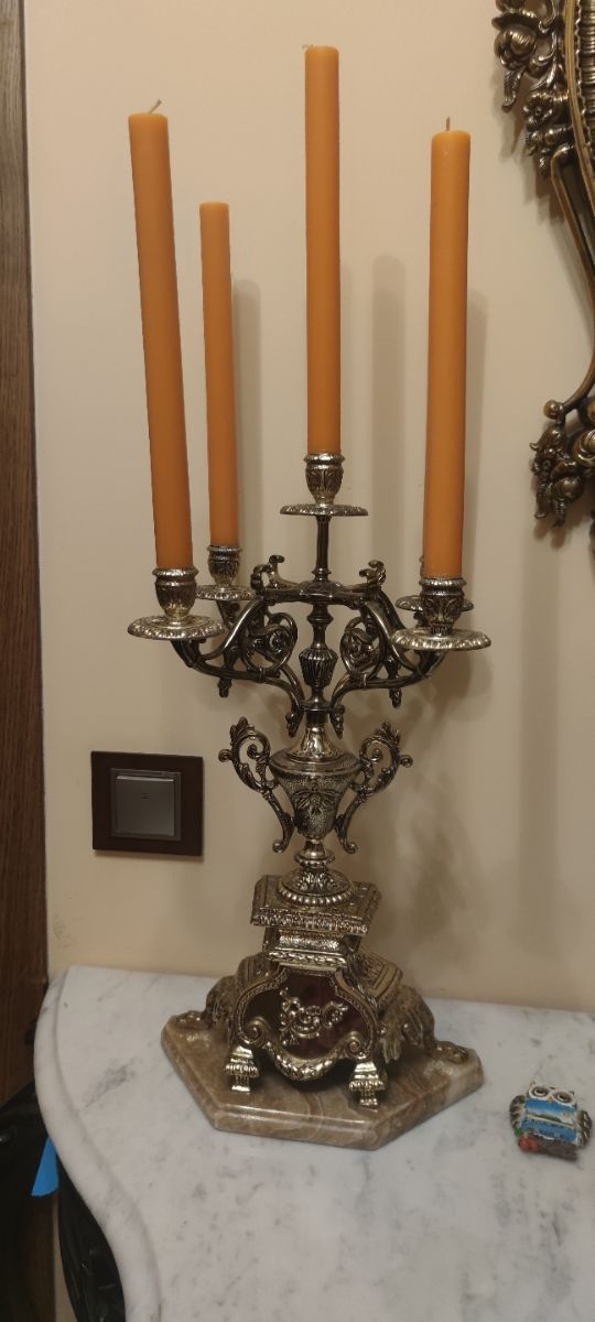 candelabros de bronce