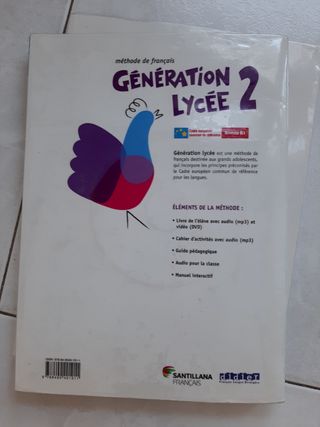 Libro de francés nivel B uno santillana
