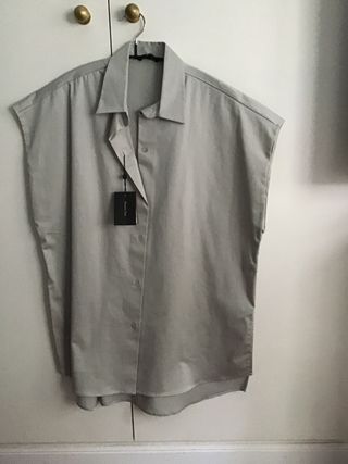 Blusa gris mujer
