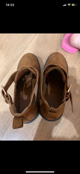 botin marron plataforma