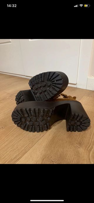 botin marron plataforma