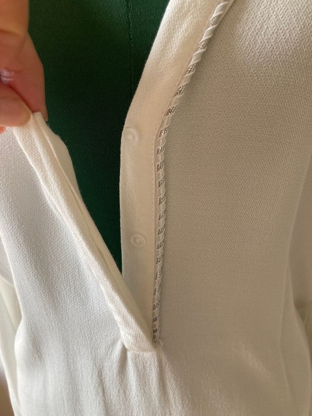 Camicia bianca viscosa taglia L