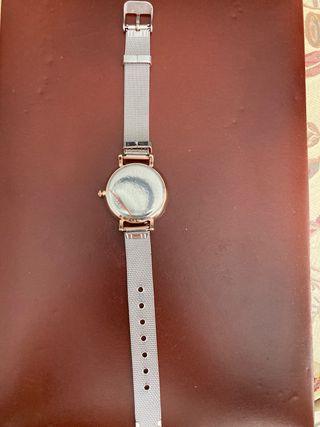 Reloj correa malla milanesa rosa de Sfera