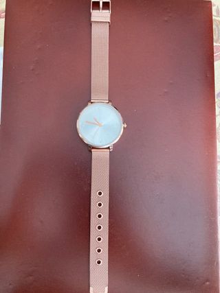 Reloj correa malla milanesa rosa de Sfera