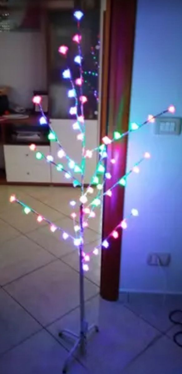 Piantana fiori bianchi stelo argento ,