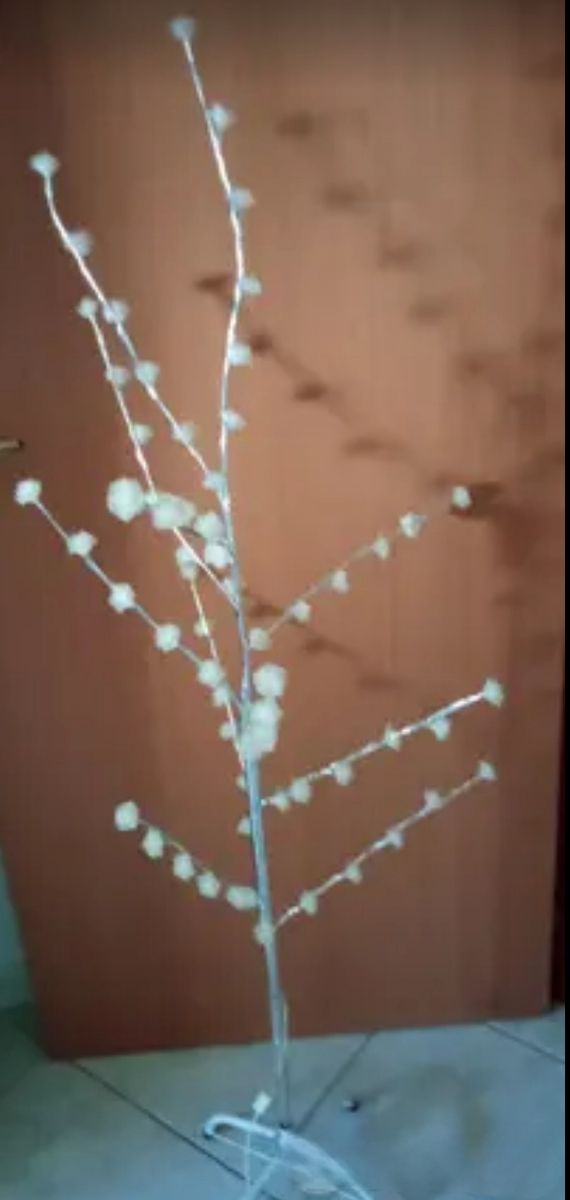 Piantana fiori bianchi stelo argento ,