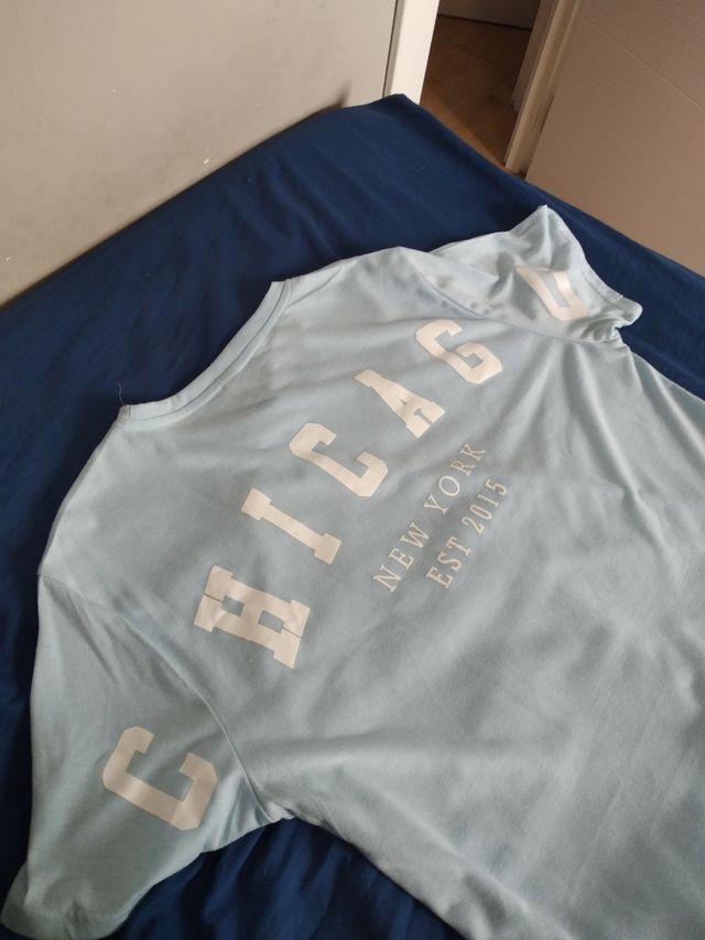 camiseta de vestir azul claro chicago