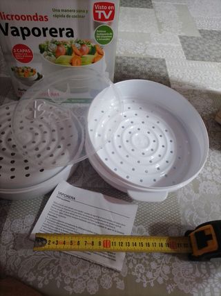 Vaporera microondas 2 capas 22cm