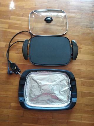 Grill Parrilla 40 X 30. tapa cristal